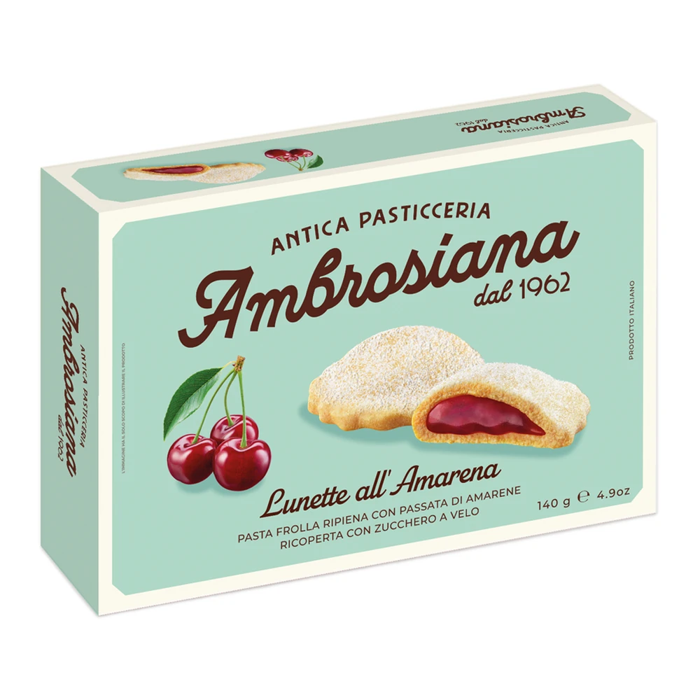 ciastka-kruche-wisniowe-ambrosiana-white Kruche ciastka z nadzieniem wiśniowym Ambrosiana Lunette 140 g