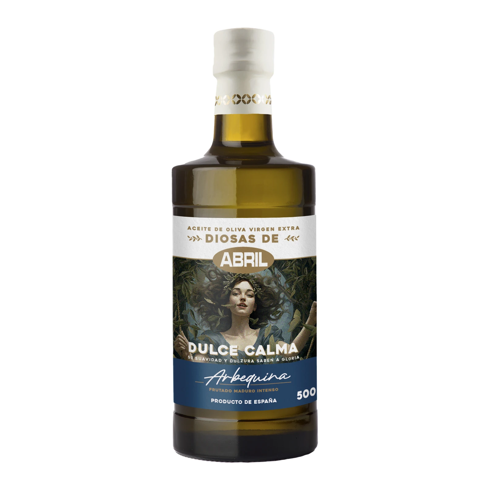 oliwa-extra-vergine-arbequina-500ml-abril-white Oliwa z oliwek extra vergine Arbequina Abril Dulce Calma 500 ml