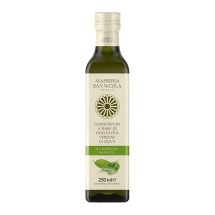 Oliwa z oliwek extra vergine o smaku bazylii Masseria San Nicola 250 ml