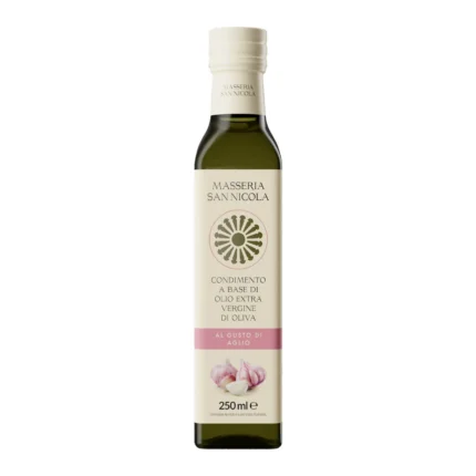 Oliwa z oliwek extra vergine o smaku czosnku Masseria San Nicola 250 ml