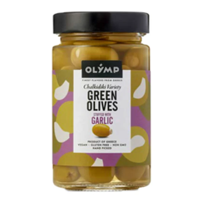 oliwki-zielone-z-czosnkiem-150g-olymp-white Oliwki zielone nadziewane czosnkiem Olymp 150 g