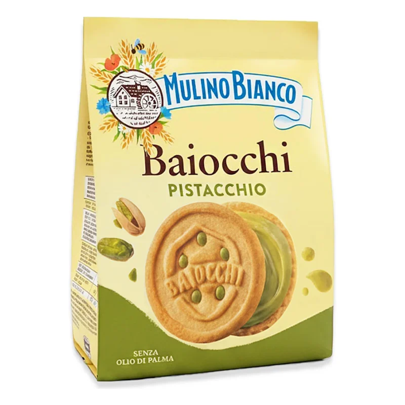 Baiocchi ciastka z pistacją Mulino Bianco 240 g