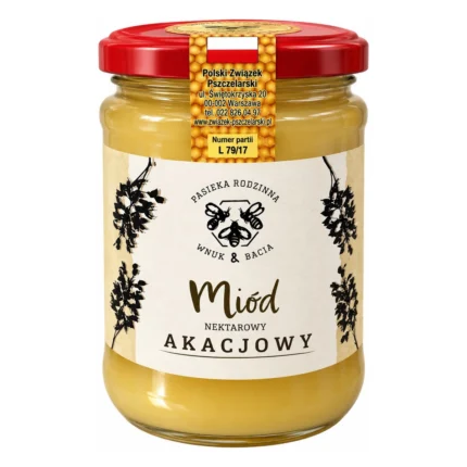 Miód akacjowy Pasieka Rodzinna Wnuk & Bacia