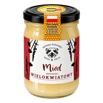 Miód wielokwiatowy Pasieka Rodzinna Wnuk & Bacia