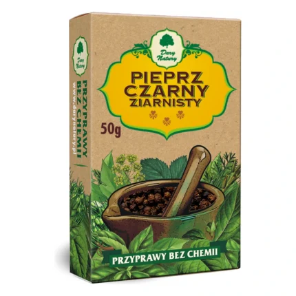 Pieprz czarny ziarnisty Dary Natury 50 g