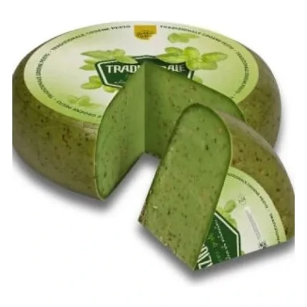 Ser holenderski z zielonym pesto